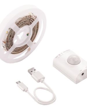 ΤΑΙΝΙΑ LED ΜΕ ΑΙΣΘΗΤΗΡΑ ΚΙΝΗΣΗΣ 1M 2,4W 3,7V 3000K IP65 PRO