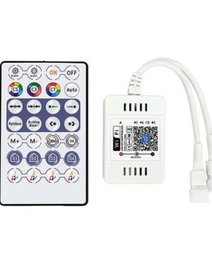 ΑΣΥΡΜΑΤΟ CONTROLLER RF Wifi & Bluetooth PIXEL DC5-24V, 2CH (Max. 2048 PIXEL)