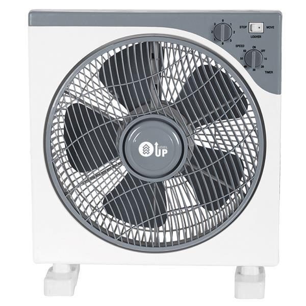 ΑΝΕΜΙΣΤΗΡΑΣ BOX FAN ΤΕΤΡΑΓΩΝΟΣ ΑΣΠΡΟ-ΓΚΡΙ Φ37 45W