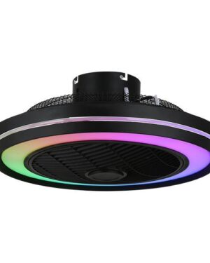 ΑΝΕΜΙΣΤΗΡΑΣ ΠΛΑΦΟΝΙΕΡΑ ΟΡΟΦΗΣ ΜΑΥΡΟΣ RGB Φ51 DC 20W